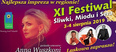 Mieszkańcy Gminy Laskowa na scenie XI Festiwalu Śliwki Miodu i Sera