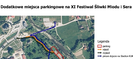 Festiwal Śliwki Miodu i Sera - dodatkowe parkingi
