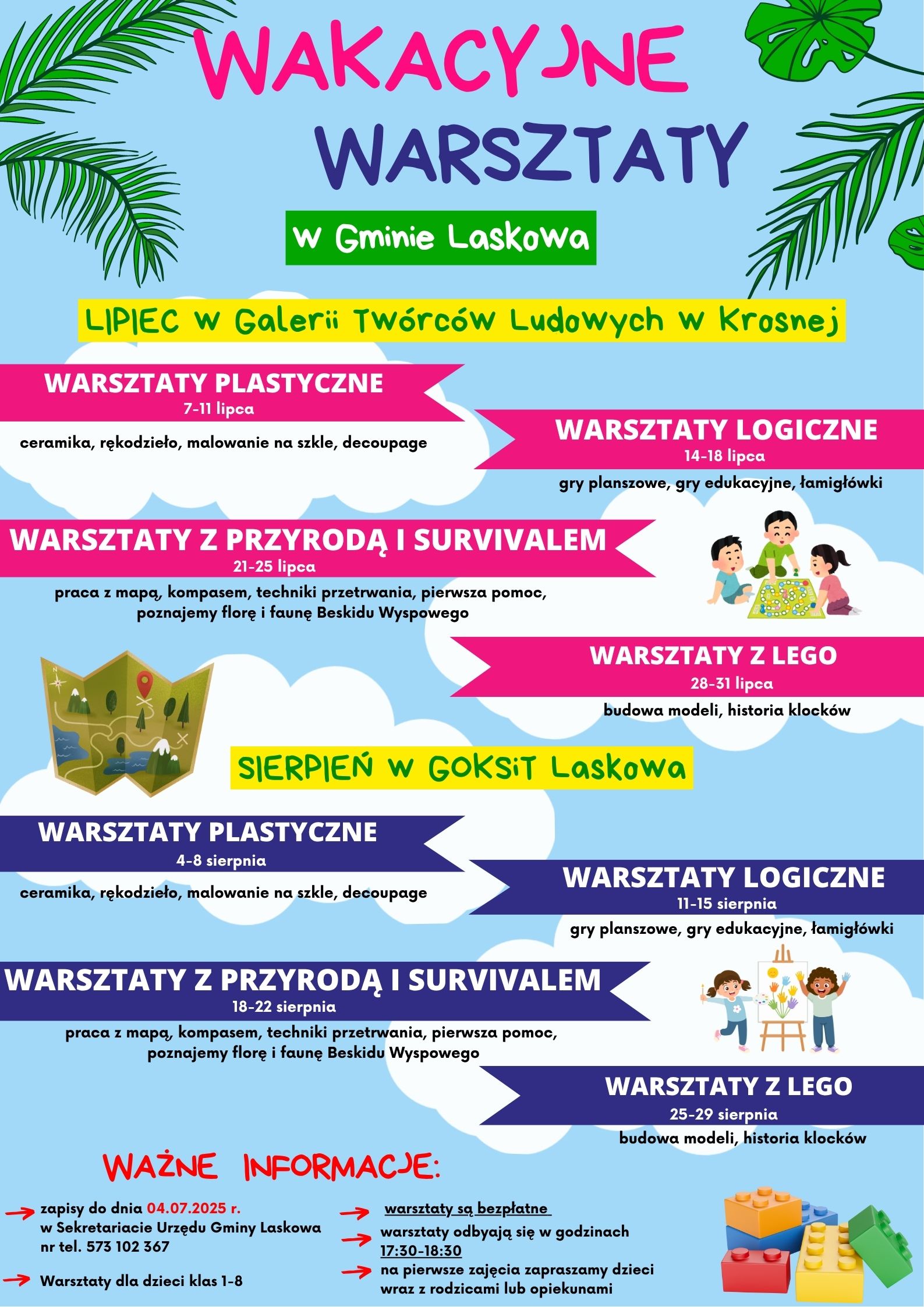 Zapraszamy do zapisów na warsztaty wakacyjne