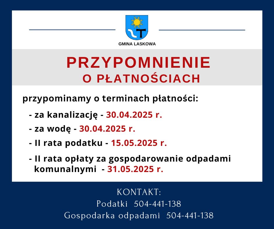 Przypomnienie o płatnościach