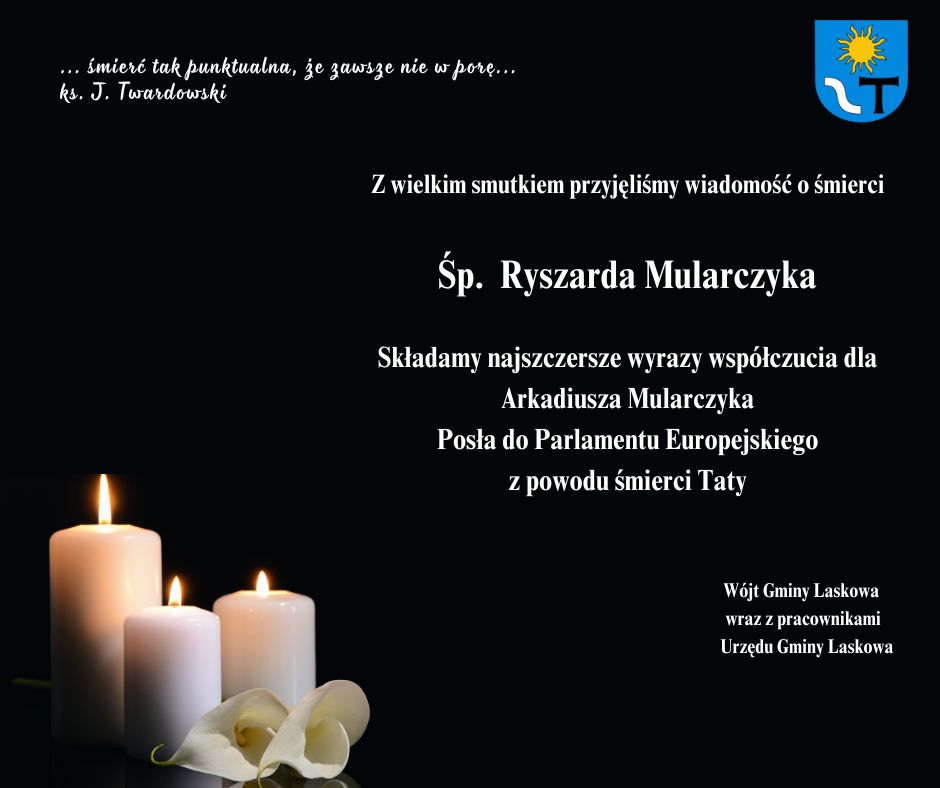 Kondolencje dla Arkadiusza Mularczyka
