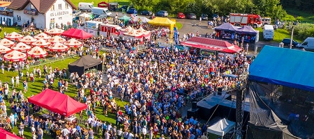 XI Festiwal Śliwki Miodu i Sera widziany z lotu ptaka