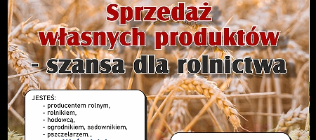 Bezpłatne szkolenie dla rolników!