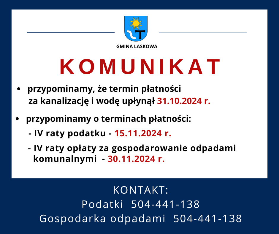 Przypomnienie o płatnościach
