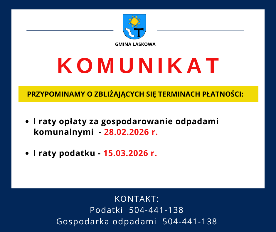 Informacja o płatnościach