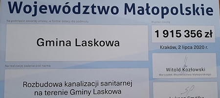 1 915 356,00 zł dla Gminy Laskowa