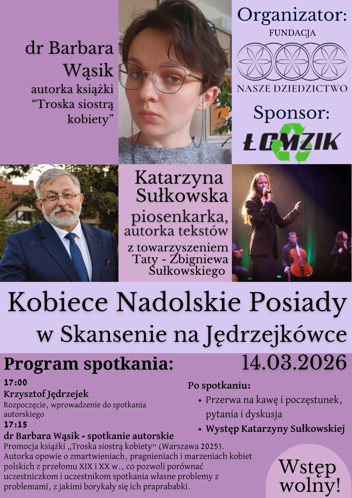 Informujemy o spotkaniu promocyjnym książki „Troska siostrą kobiety…” w Skansenie na Jędrzejkówce
