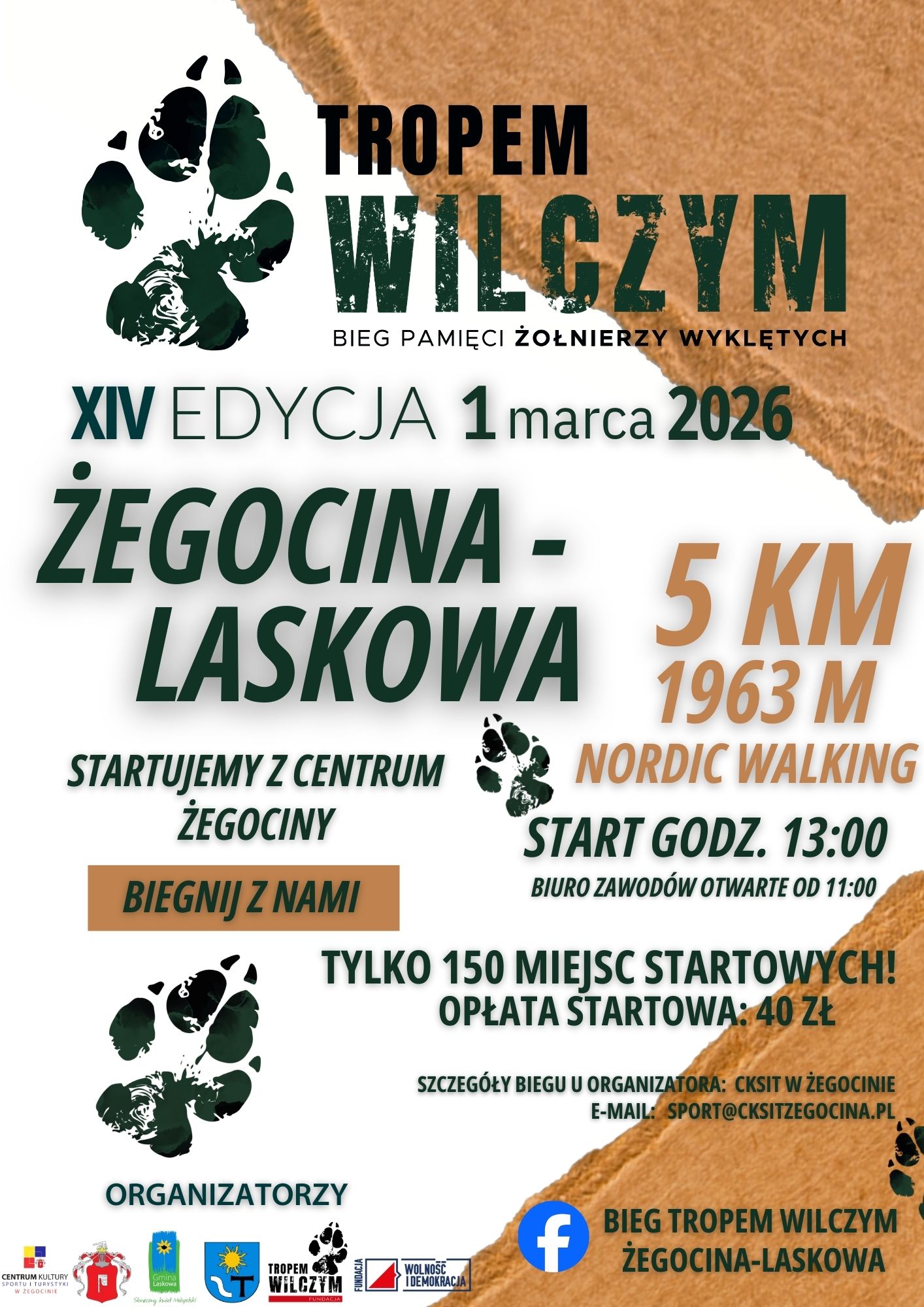 Zapraszamy na Bieg Wilczym Tropem Żegociana - Laskowa