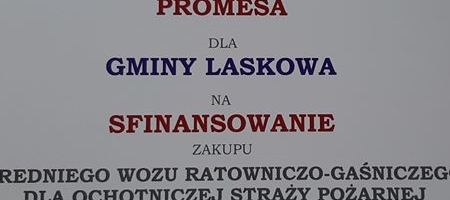 Promesa na zakup wozu strażackiego już odebrana